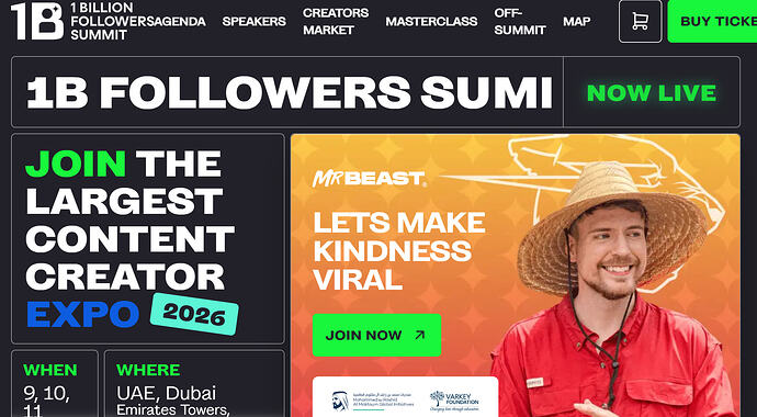 1 Billion followers ummit