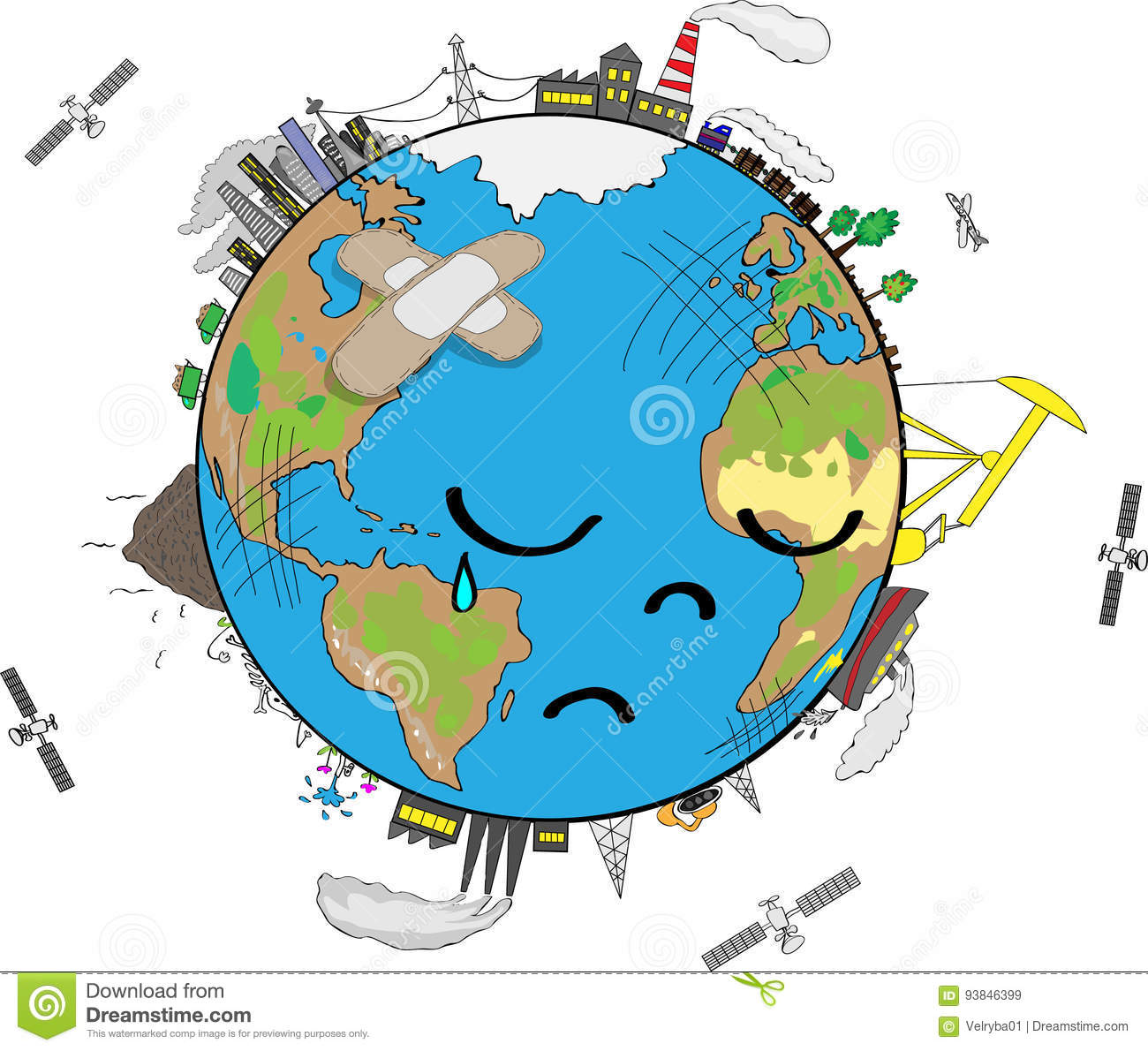 sad-planet-earth-crying-face-environmental-pollution-hand-drawn-cartoon-illustration-93846399