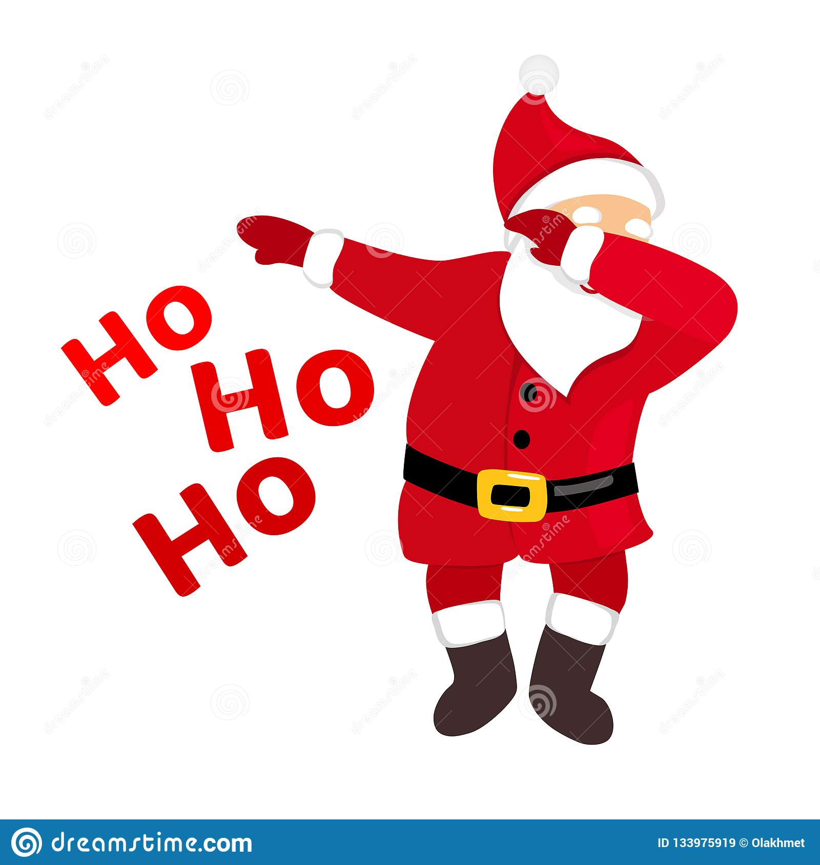 funny-santa-dabbing-quirky-cartoon-comic-character-traditional-christmas-costume-typography-ho-ho-ho-text-isolated-white-133975919